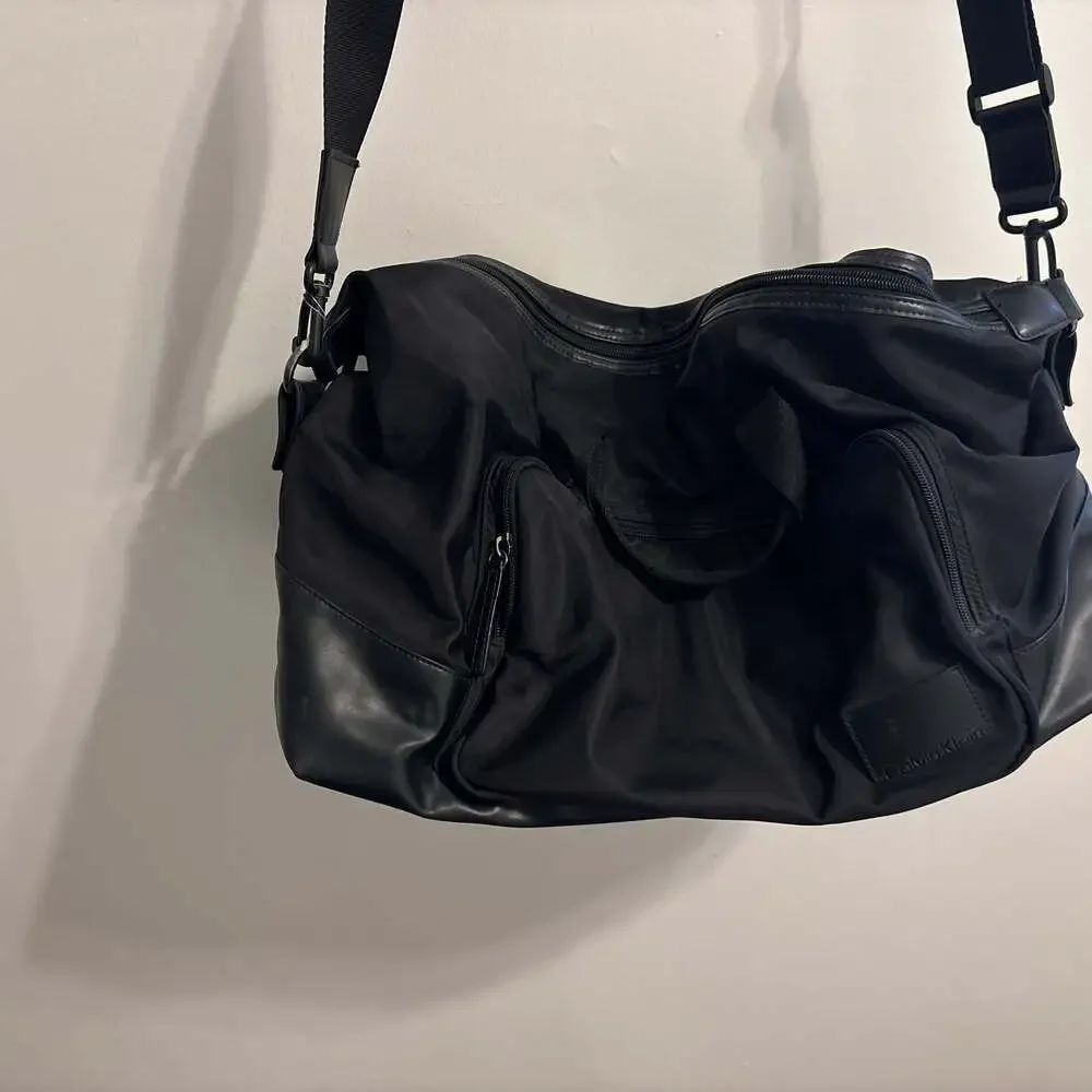 CALVIN KLEIN Cotton Nylon Duffle Bag BLACK
